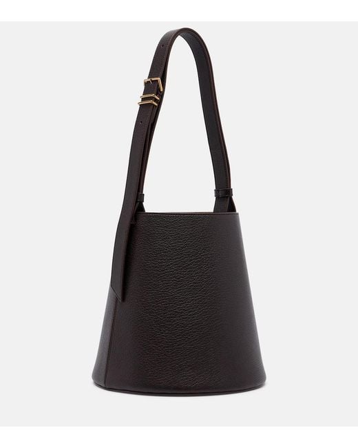 Calvin Klein Black Orbita Small Leather Bucket Bag