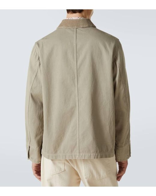 Burberry Natural Embroidered Cotton Twill Field Jacket for men