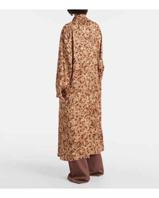 Dries Van Noten Natural Leopard-Print Coat