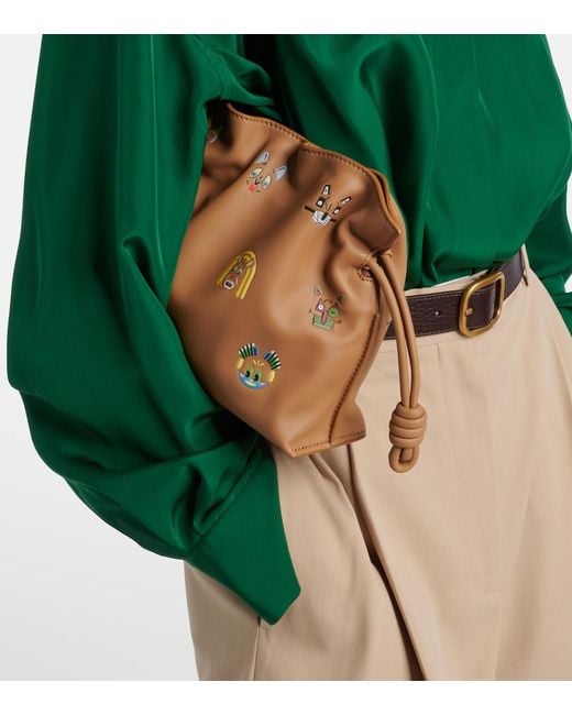 Loewe Brown X Louis Wain Flamenco Cats Mini Clutch