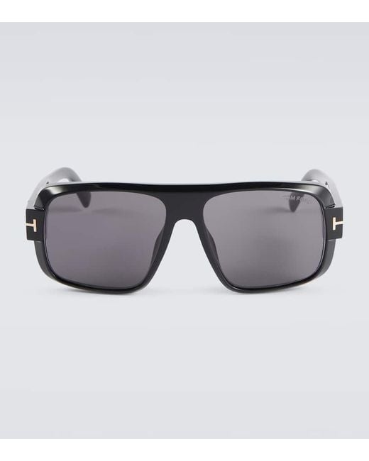 Tom Ford Gray Turner Flat-top Sunglasses for men