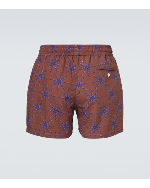 Frescobol Carioca Red Rio Printed Swim Trunks for men