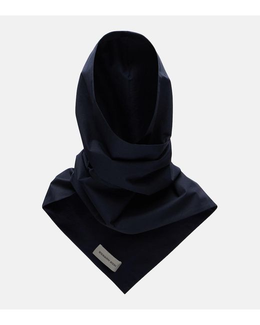 Nour Hammour Black Cotton-Blend Canvas Hood