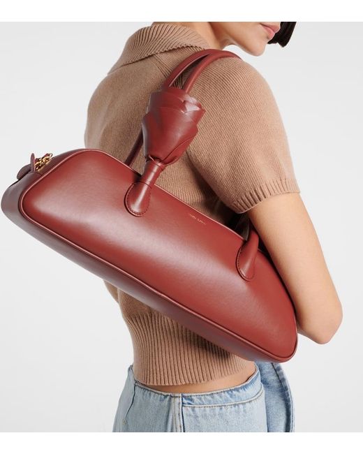Magda Butrym Red Brigitte Small Leather Tote Bag