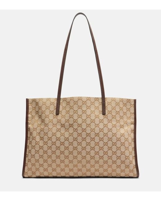 Gucci Natural Large Gg Canvas Shopper