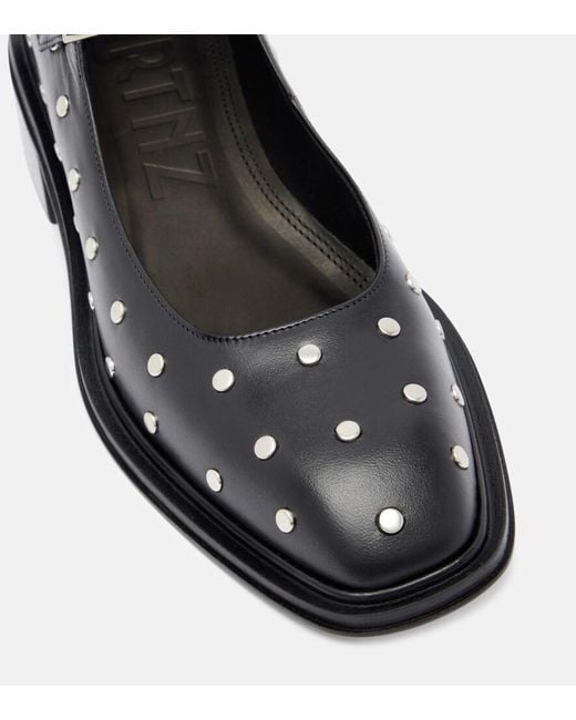Souliers Martinez Black Penelope 40 Leather Mary Jane Pumps