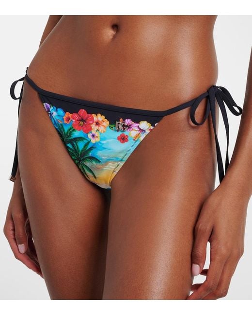 Dolce & Gabbana Blue Floral Bikini