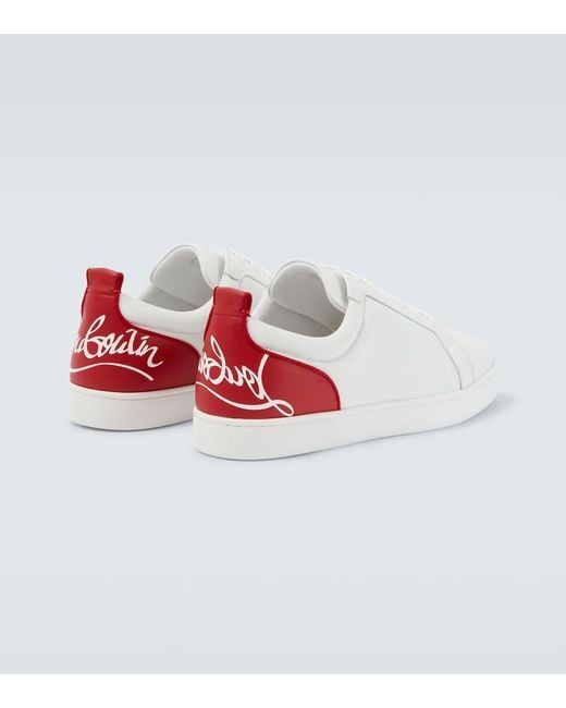 Christian Louboutin Sneakers Fun Louis Junior Aus Leder in White für Herren