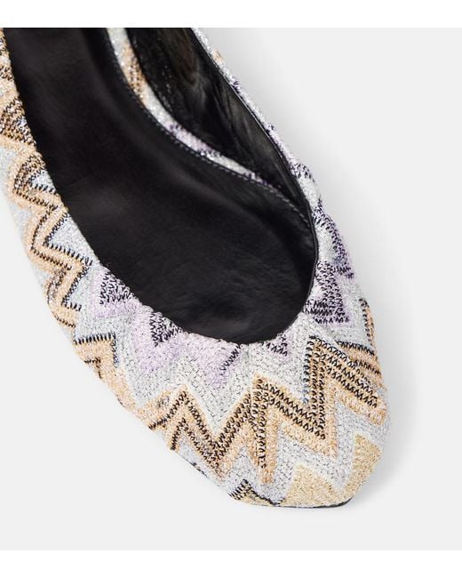 Ballerines Iris A Motif Zigzag Missoni en coloris Multicolor