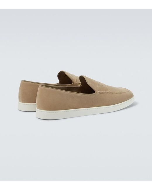 Church's White Peebles Suede Penny Loafers for men