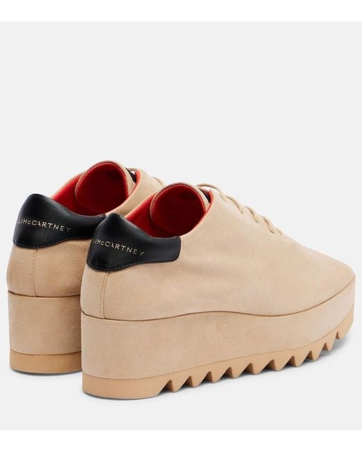 Stella McCartney Natural Sneakelyse Alter Suede Sneakers