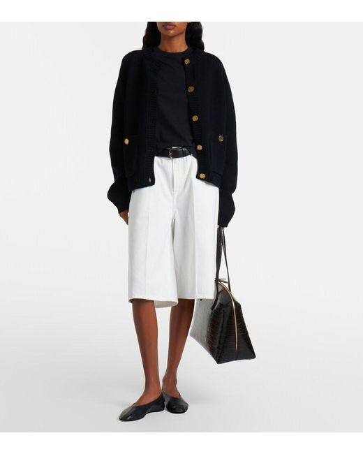 Totême Black Cotton Cardigan