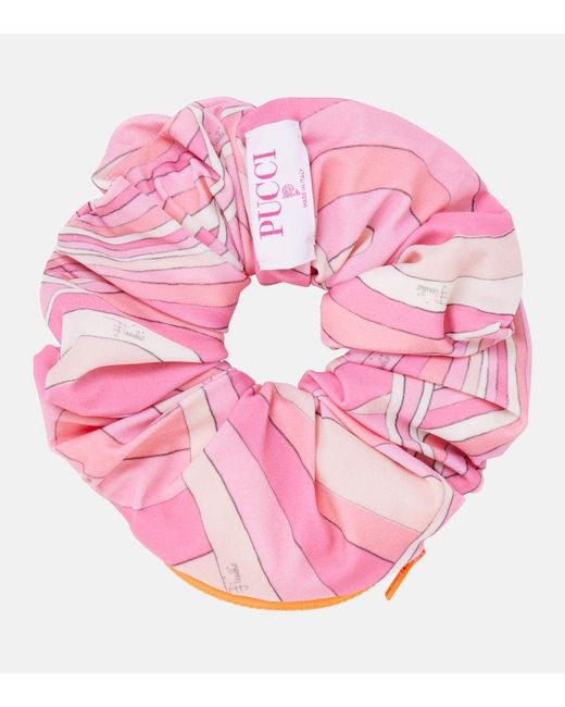 Emilio Pucci Pink Iride Scrunchie