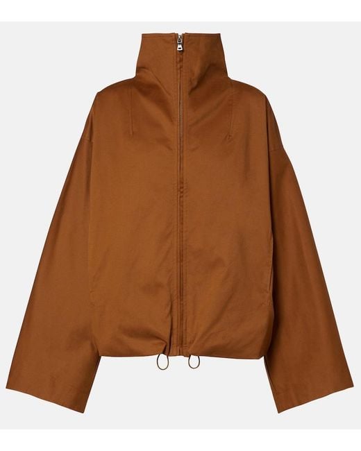 Nour Hammour Brown Francois Cotton-Blend Jacket