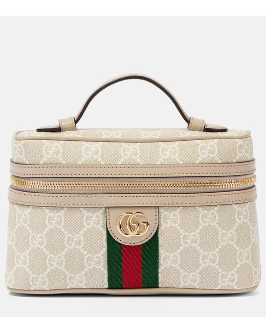 Gucci Metallic Schultertasche Ophidia Mini Mit Leder
