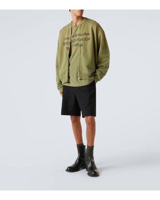 Camiseta De Algodon Y Jersey Con Logo Acne de hombre de color Green