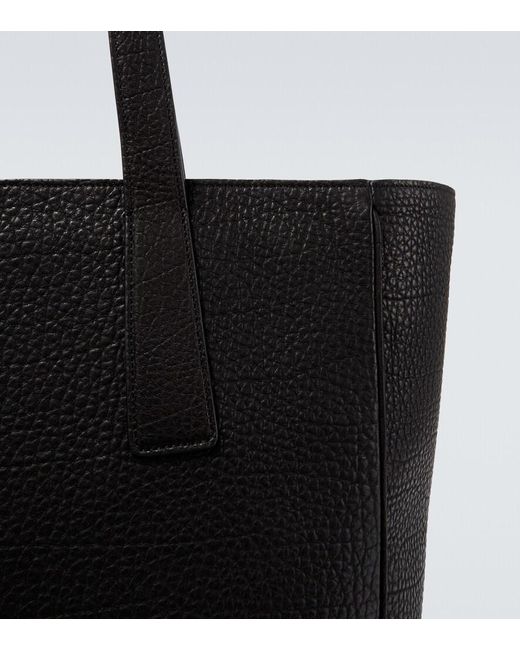 The Row Black Hector Leather Tote Bag for men
