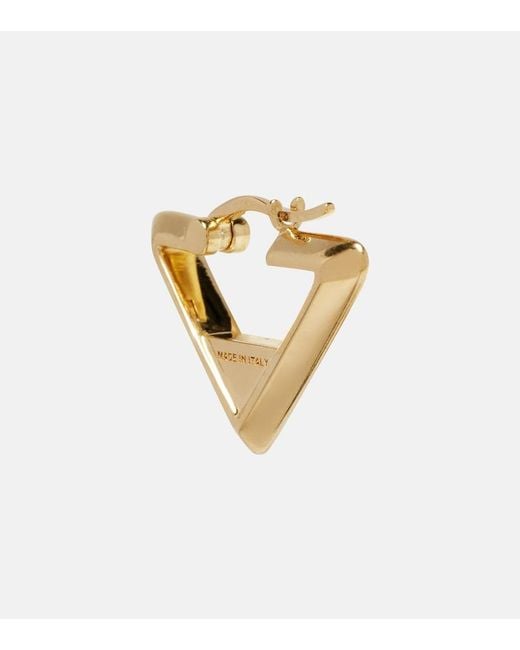 Prada Metallic Logo Earrings