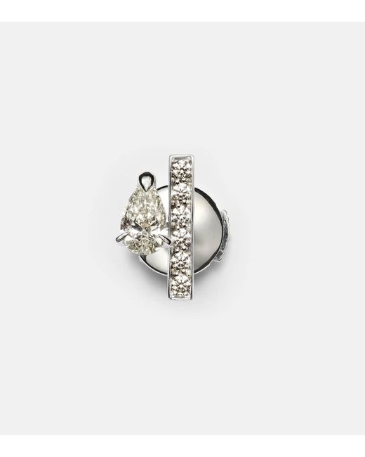 Repossi White Einzelner Ohrring Serti Sur Vide Aus 18Kt Weissgold Mit Diamanten
