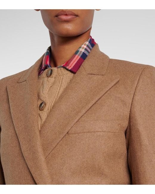 Blazé Milano Brown Cholita Everyday Wool-Blend Blazer