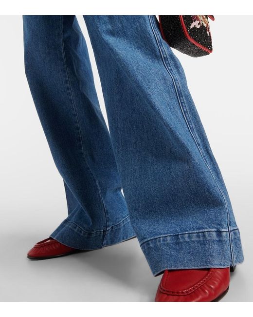 Jeans Grayson a gamba larga di Staud in Blue