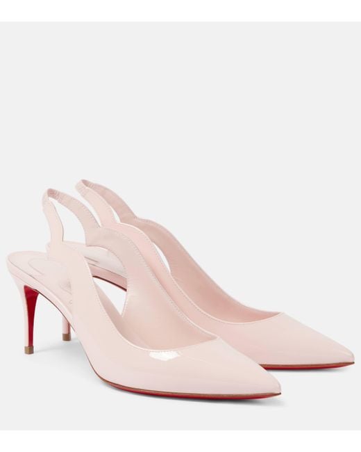 Christian Louboutin Pink Hot Chick Sling 70 Leather Slingback Pumps