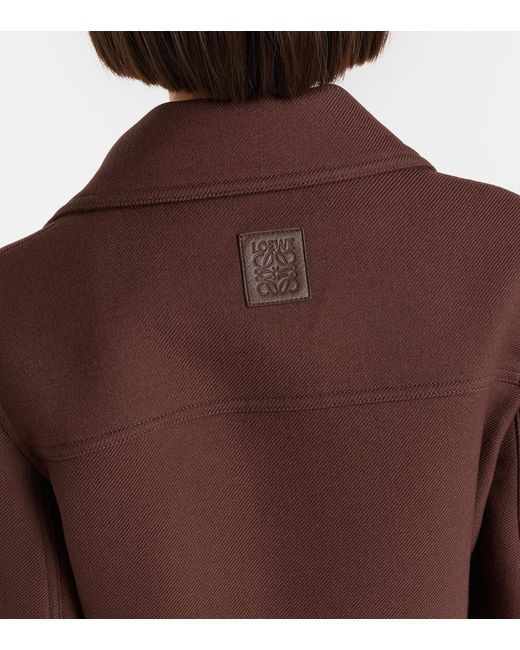 Loewe Brown Wool-Blend Twin-Pocket Jacket