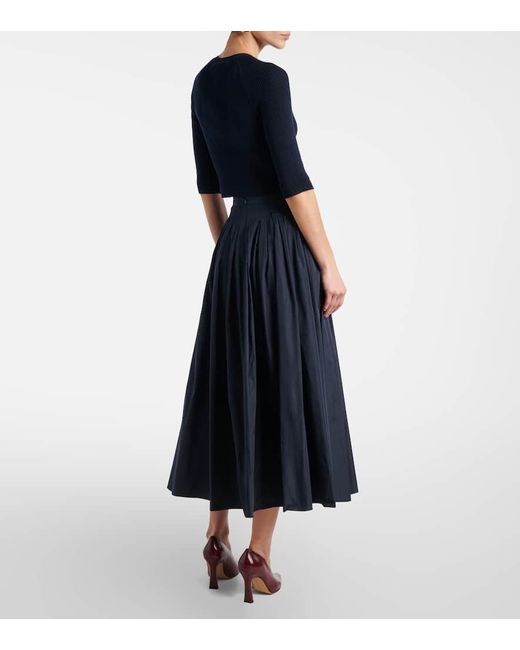 Max Mara Blue Midirock Jokey Aus Taft