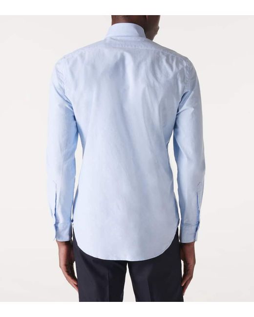 Camisa oxford de algodon Thom Sweeney de hombre de color Blue