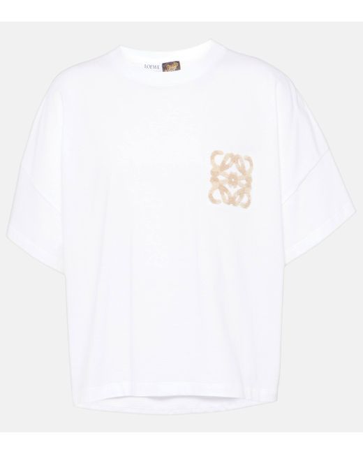 Loewe White Paula's Ibiza Anagram Cotton Jersey T-shirt