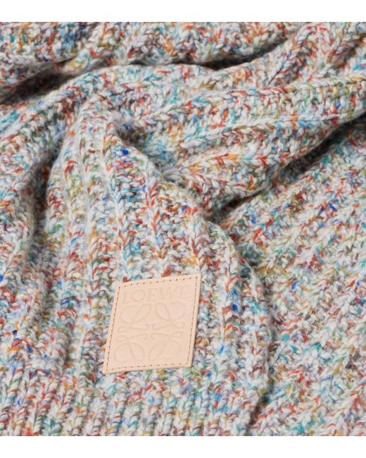 Loewe Multicolor Wool And Cashmere-Blend Scarf