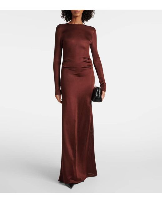 TOVE Purple Luella Draped Jersey Gown