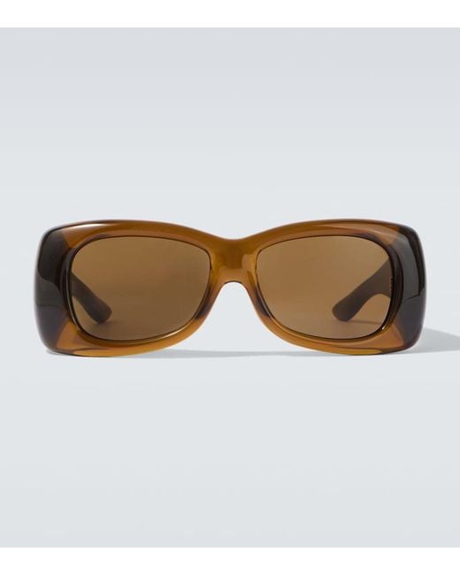 Saint Laurent Brown Sl 901 Howl Oversized Sunglasses for men
