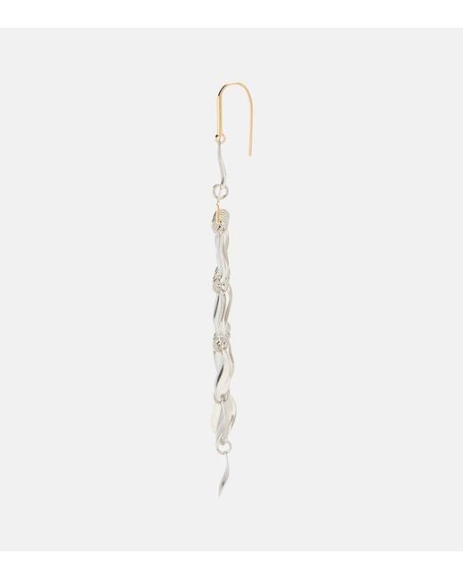 Isabel Marant White Embellished Drop Earrings