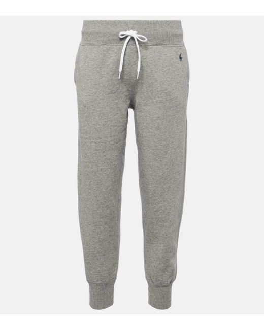 Polo Ralph Lauren Gray Cotton-blend Jersey Sweatpants