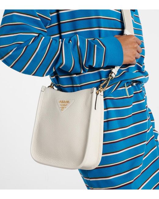 Prada Natural Mini Leather Shoulder Bag