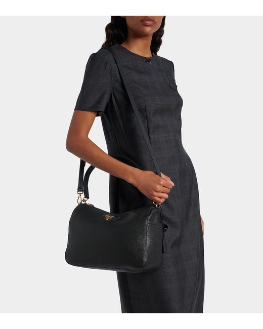 Prada Black Medium Leather Shoulder Bag