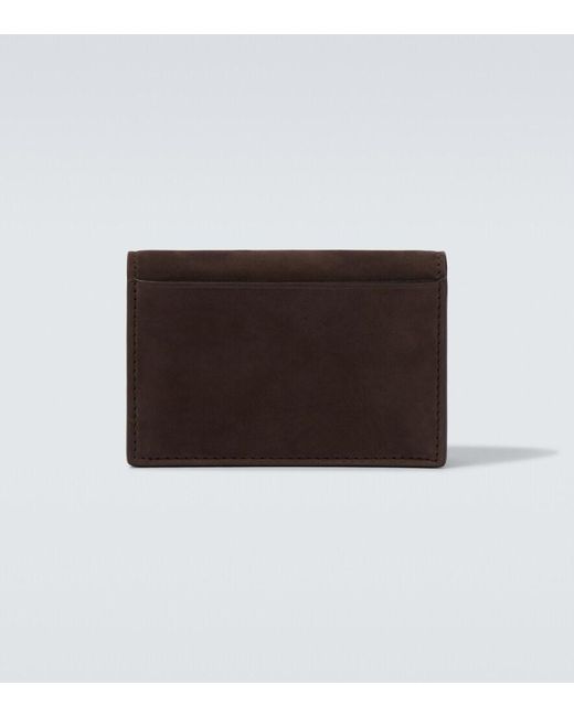 Tom Ford Brown Leather Card Case for men