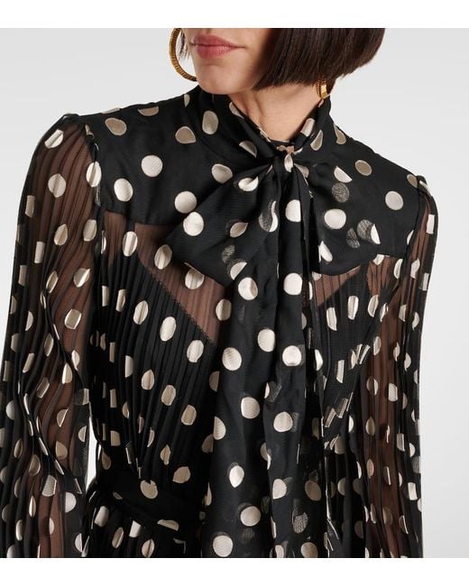 Abito Corto A Pois di Zimmermann in Black