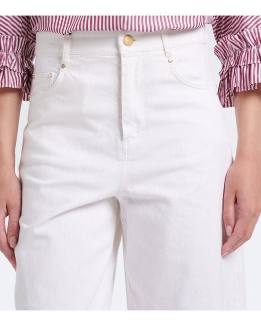 Max Mara White Wide-Leg Jeans