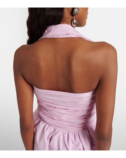 Patou Pink Gathered Halterneck Gown