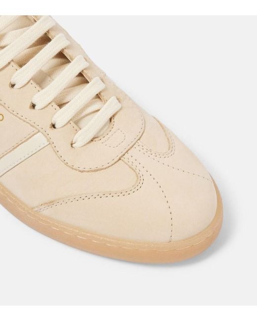 Ferragamo Natural Achille 1 Leather Sneakers