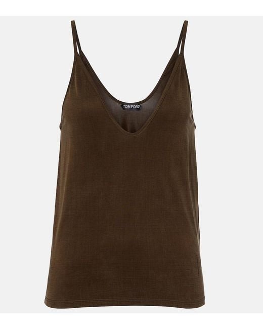 Tom Ford Brown Jersey Top