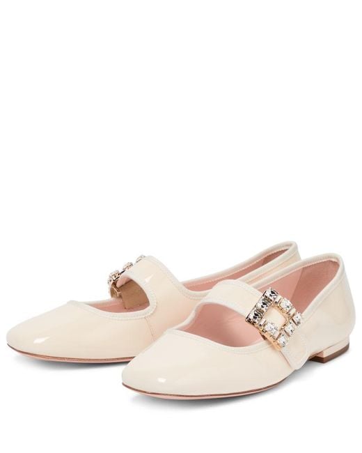Roger Vivier Multicolor Tres Vivier Patent Leather Ballet Flats