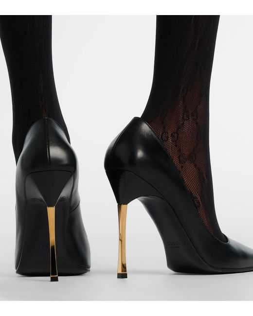 Gucci Black Bombshell 120 Leather Pumps
