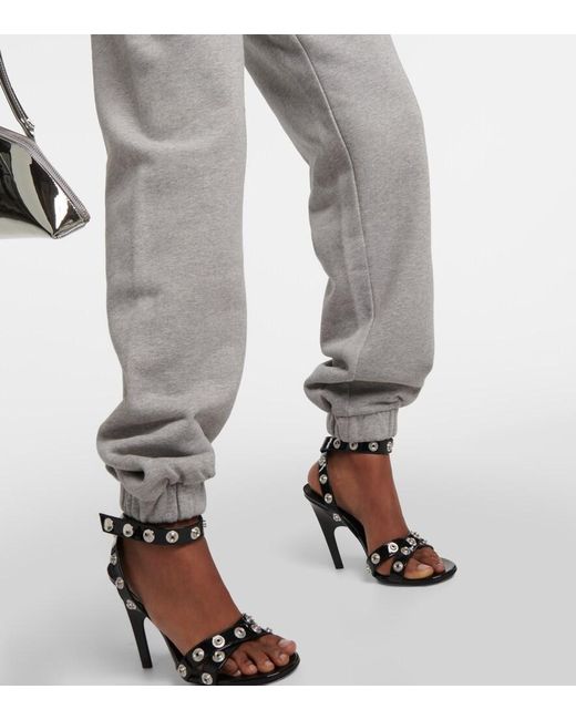 The Attico Gray Penny Cotton Jersey Sweatpants