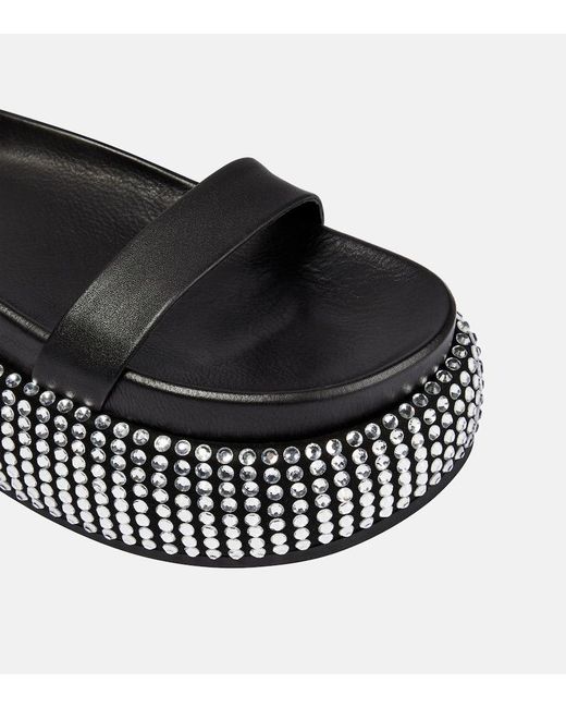 Jonathan Simkhai Black Buster Embellished Platform Sandals