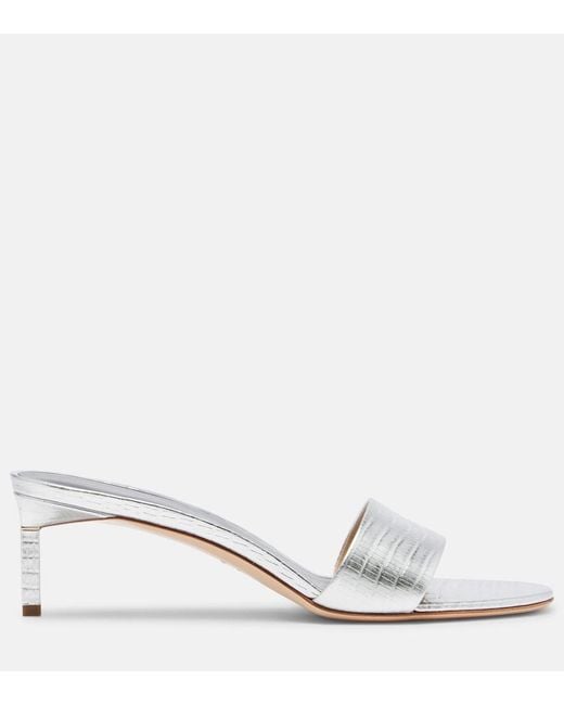 Tom Ford 55 Metallic Leather Mules