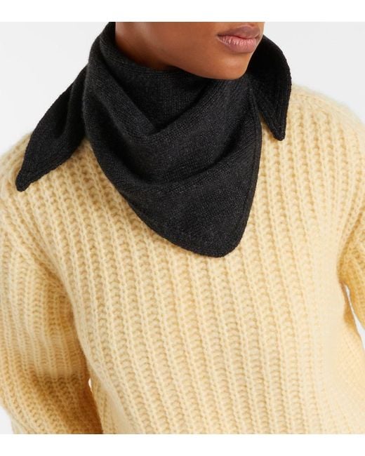 The Row Black Mentas Cashmere Scarf