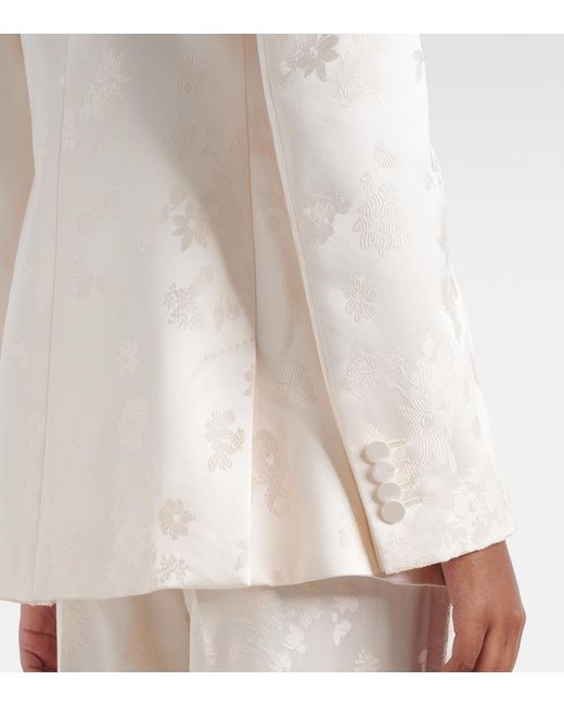 Gabriela Hearst Natural Aleah Embroidered Silk Blazer
